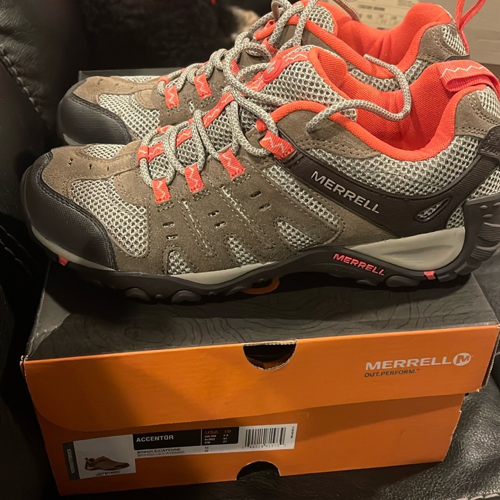 Merrell Accentor Brindle Cayenne Womens 10 Trail Hiking Walking Shoes Boots